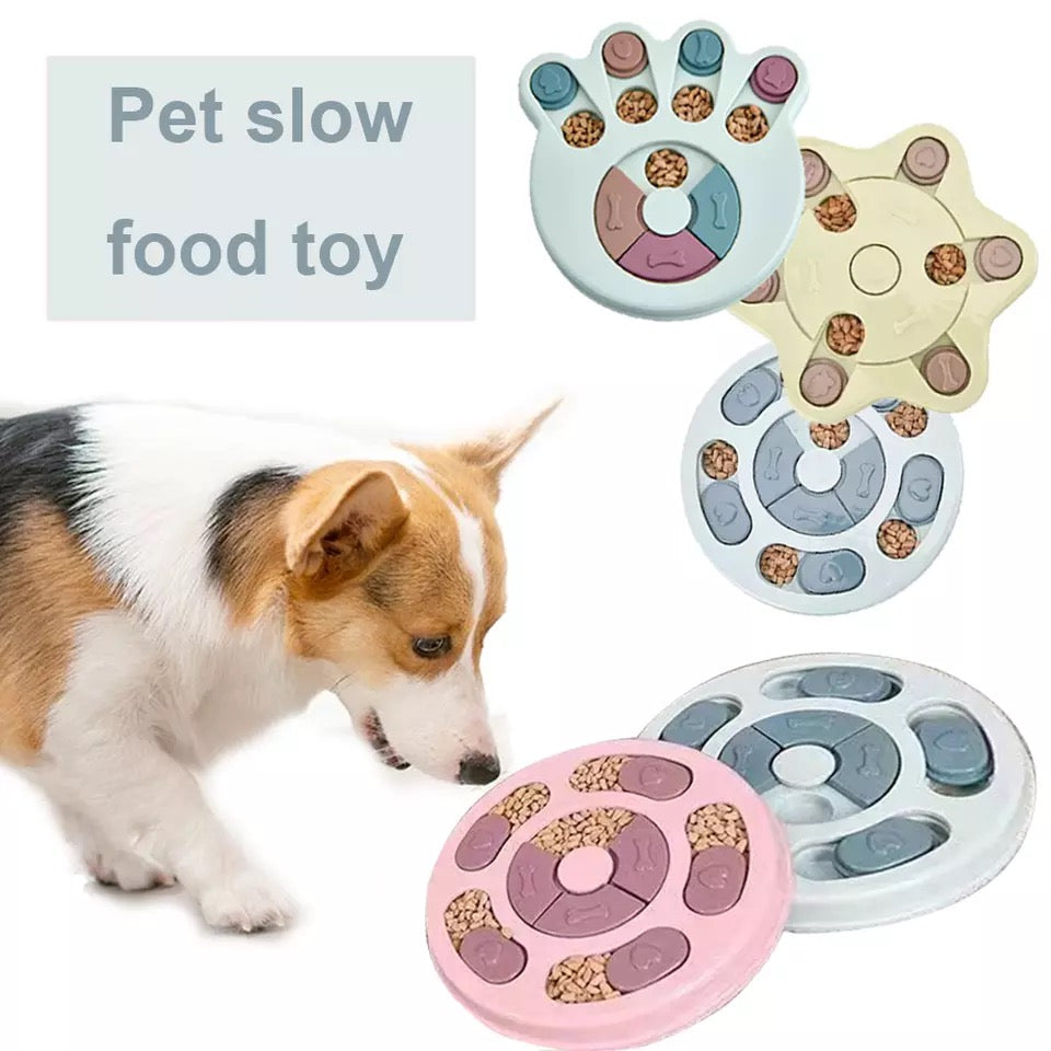 Slow Feeder Bowl IQ Puzzle - Interactive Pet Toy for Dogs and Cats