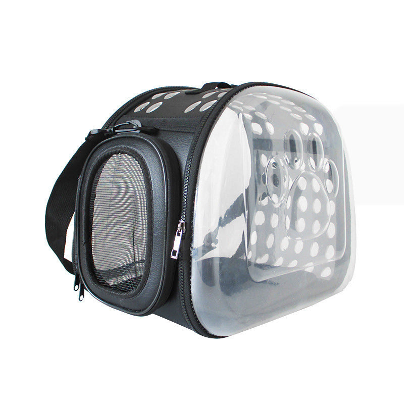 Foldable Transparent Pet Carrier — Breathable EVA Bag for Cats & Small Dogs