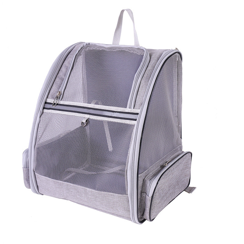Foldable Pet Carrier Backpack — Breathable Oxford Bag for Cats & Small Dogs