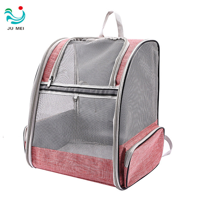 Foldable Pet Carrier Backpack — Breathable Oxford Bag for Cats & Small Dogs