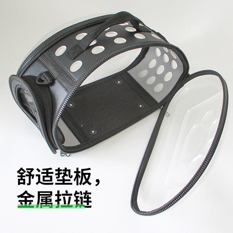 Foldable Transparent Pet Carrier — Breathable EVA Bag for Cats & Small Dogs