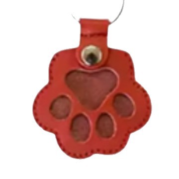 Pet Paw Keychain — Keepsake Holder for Pet Hair / Fur, Memorial Gift