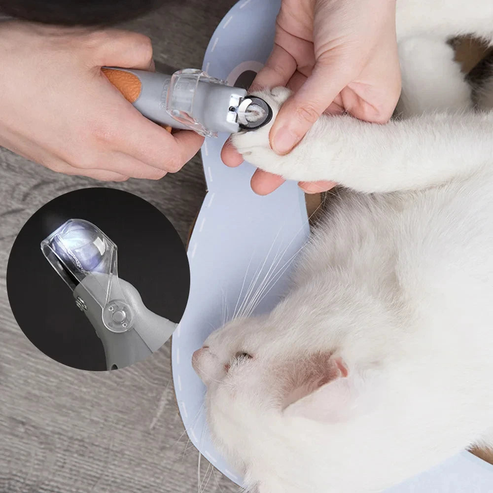 Pet Nail Clippers with LED Light — Professional for Dogs & Cats
