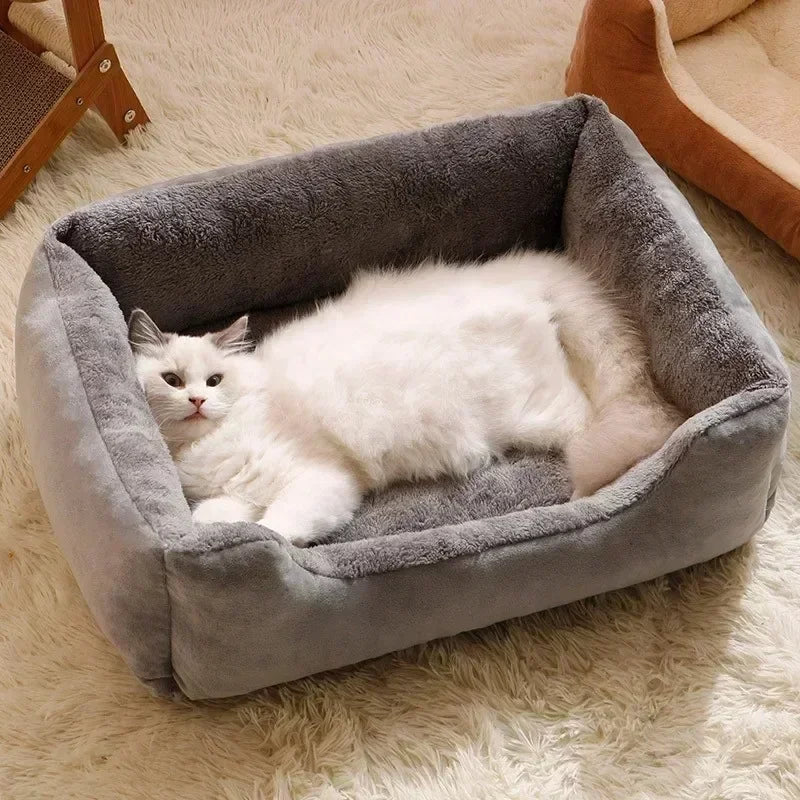 Soft Plush Pet Bed — Cosy Cushion for Cats, Kittens & Small Dogs