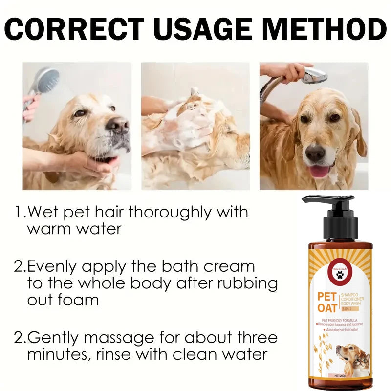 Pet shampoo; Oat Pet Shampoo – Soothing & Moisturising
