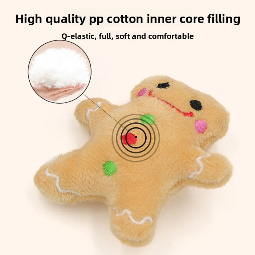 Christmas Plush Pet Toys — Santa, Reindeer & Gingerbread | PetGoodsUK