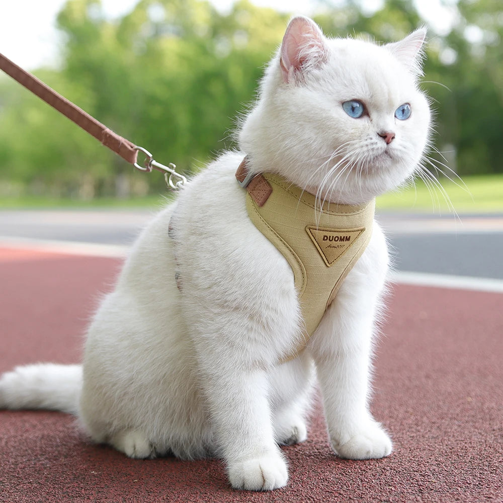 Breathable Cat Harness & Leash Set — Adjustable Vest for Cats & Small Dogs