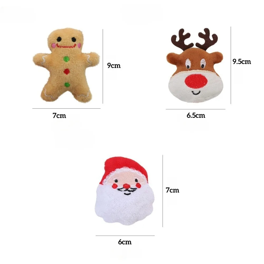 Christmas Plush Pet Toys — Santa, Reindeer & Gingerbread | PetGoodsUK