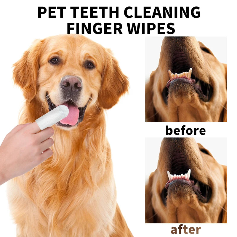 Pet Dental Finger Wipes – 50pcs