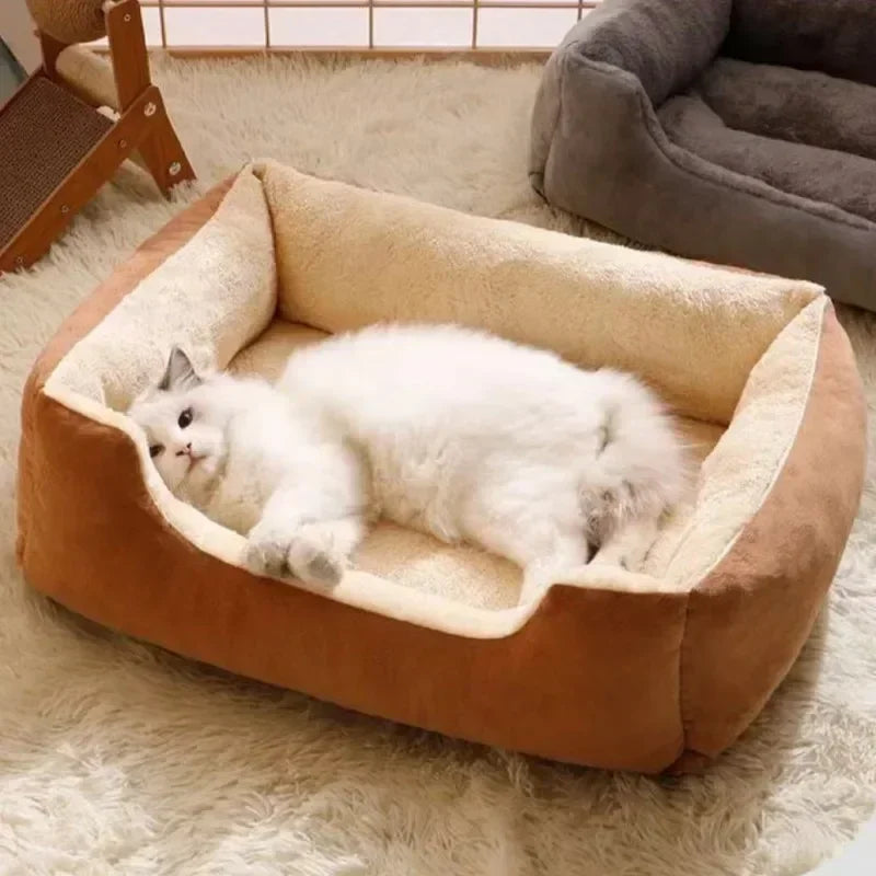 Soft Plush Pet Bed — Cosy Cushion for Cats, Kittens & Small Dogs