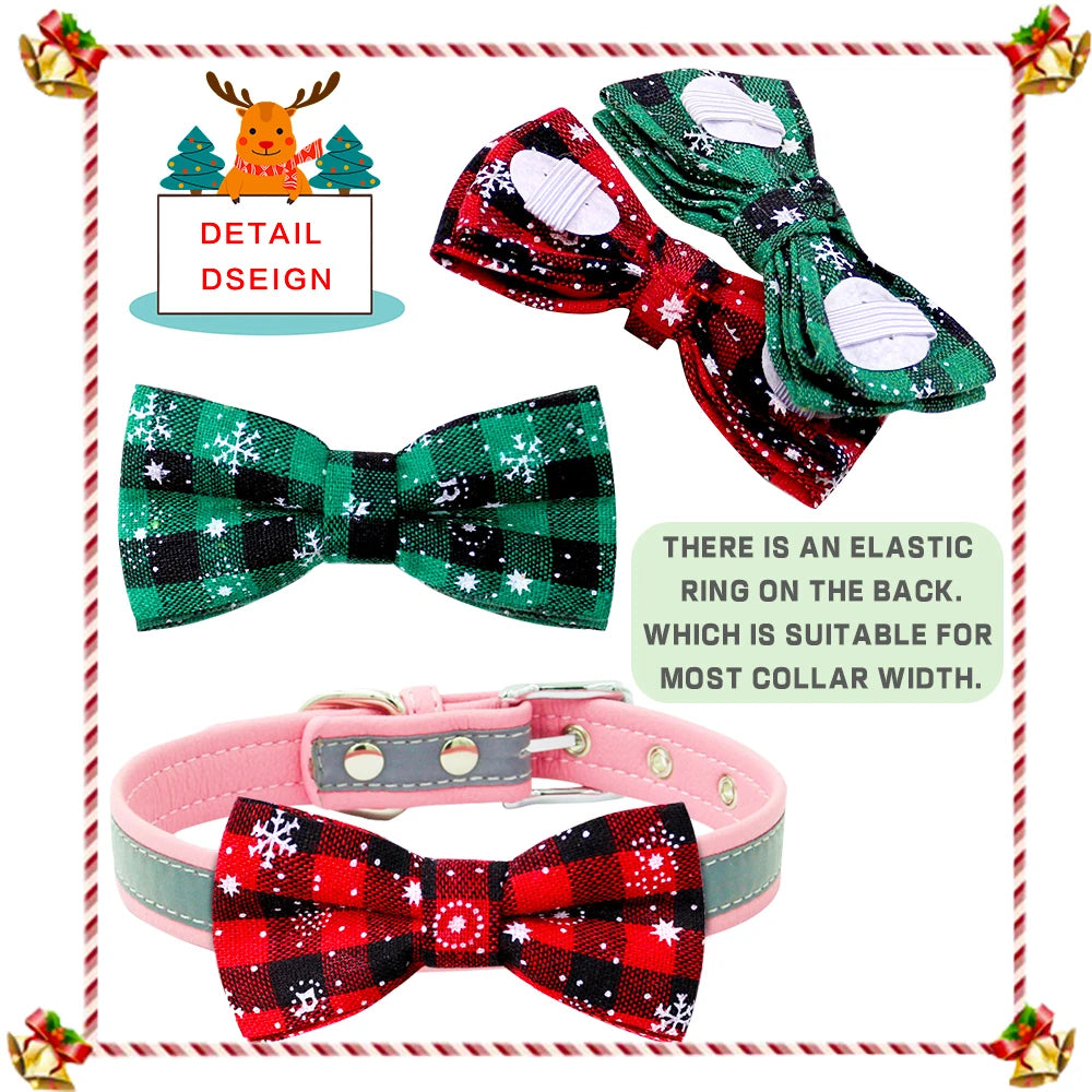 Christmas Pet Bow Ties — 20 or 40 Piece Set | Festive Collar Accessories for Cats & Dogs