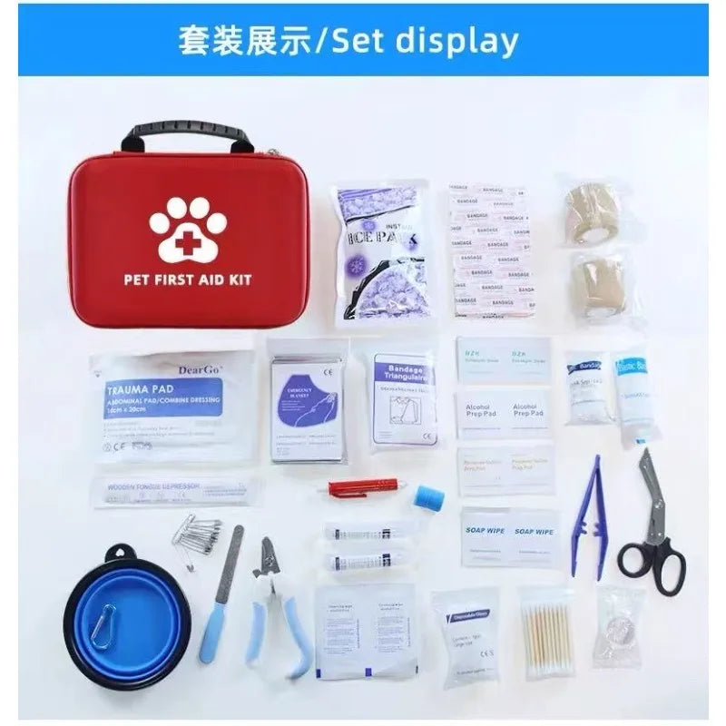Pet First Aid Kit — Premium Waterproof Emergency Supplies for Dogs & Cats | Home & Travel