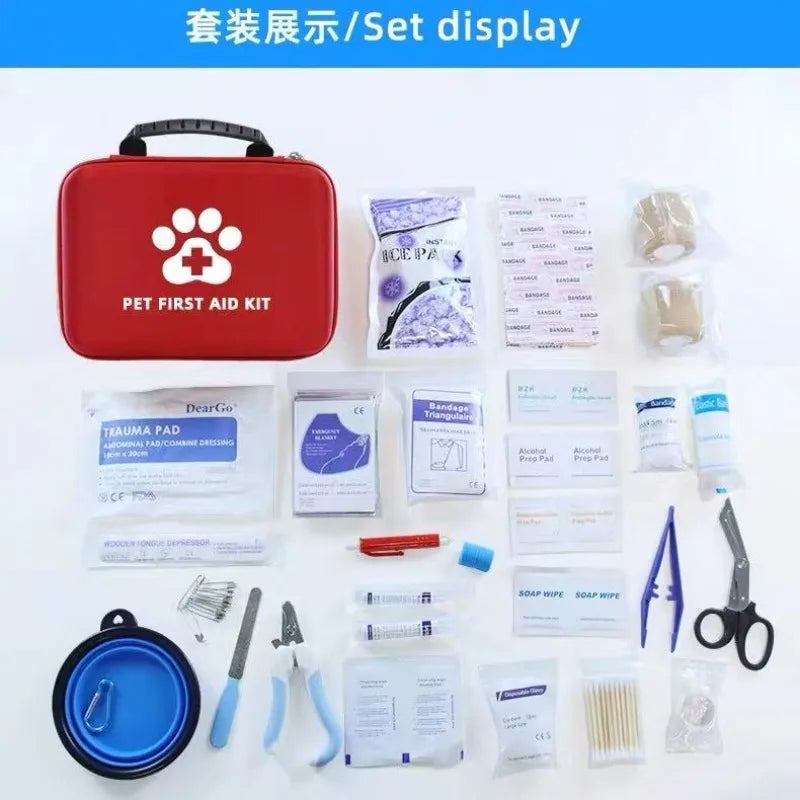 Pet First Aid Kit — Premium Waterproof Emergency Supplies for Dogs & Cats | Home & Travel