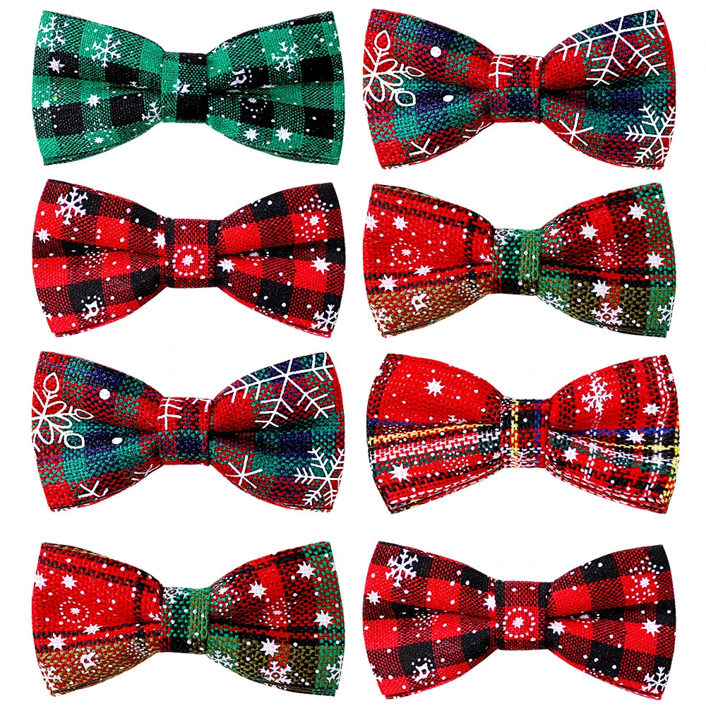 Christmas Pet Bow Ties — 20 or 40 Piece Set | Festive Collar Accessories for Cats & Dogs
