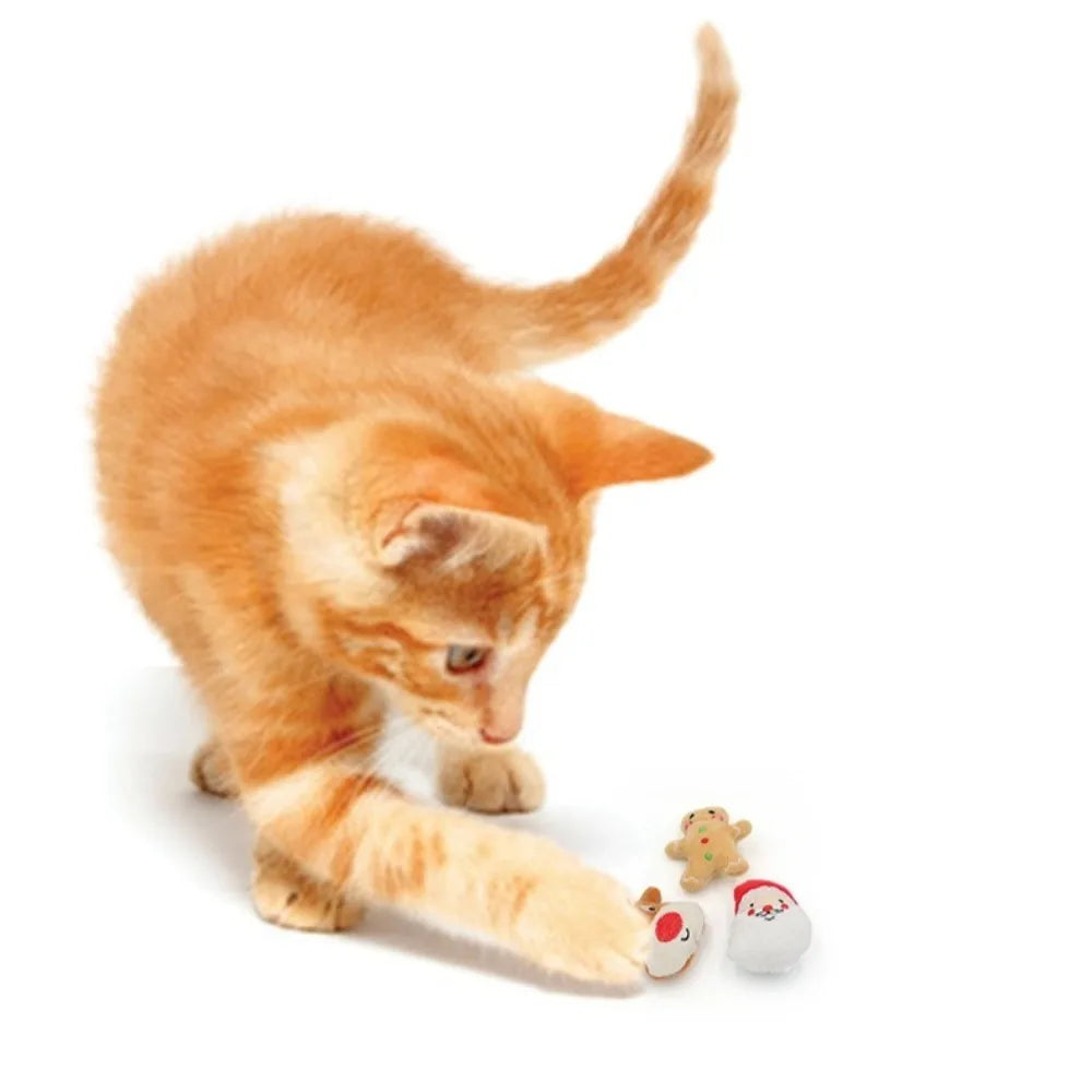 Christmas Plush Pet Toys — Santa, Reindeer & Gingerbread | PetGoodsUK