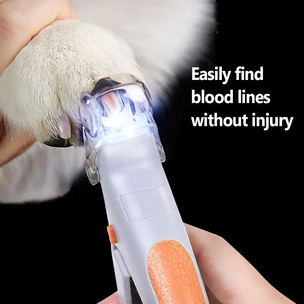 Pet Nail Clippers with LED Light — Professional for Dogs & Cats