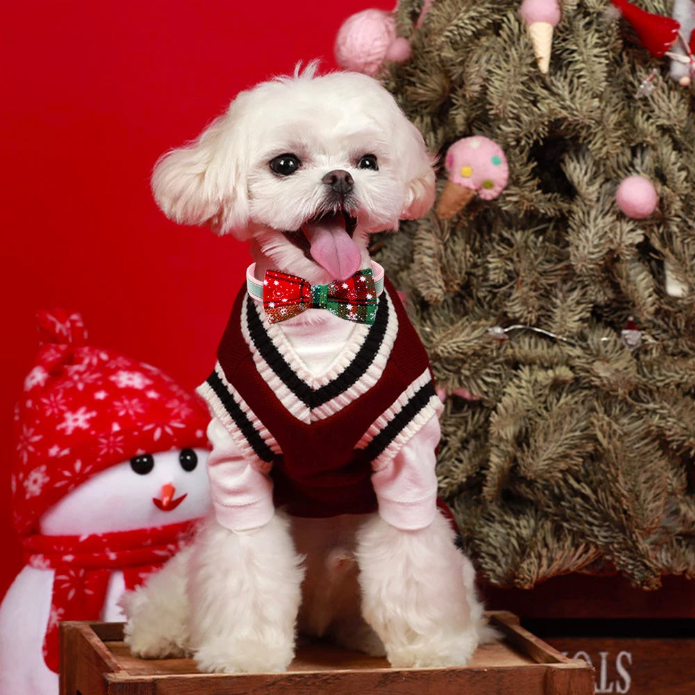 Christmas Pet Bow Ties — 20 or 40 Piece Set | Festive Collar Accessories for Cats & Dogs