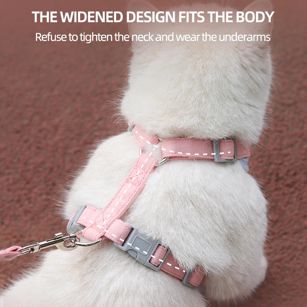 Breathable Cat Harness & Leash Set — Adjustable Vest for Cats & Small Dogs