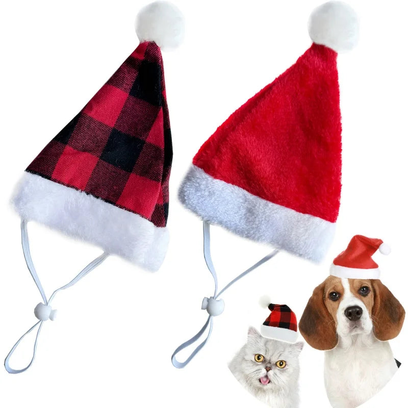 Pet Santa Hat — Adjustable Christmas Hat for Dogs & Cats | 2 Designs Available