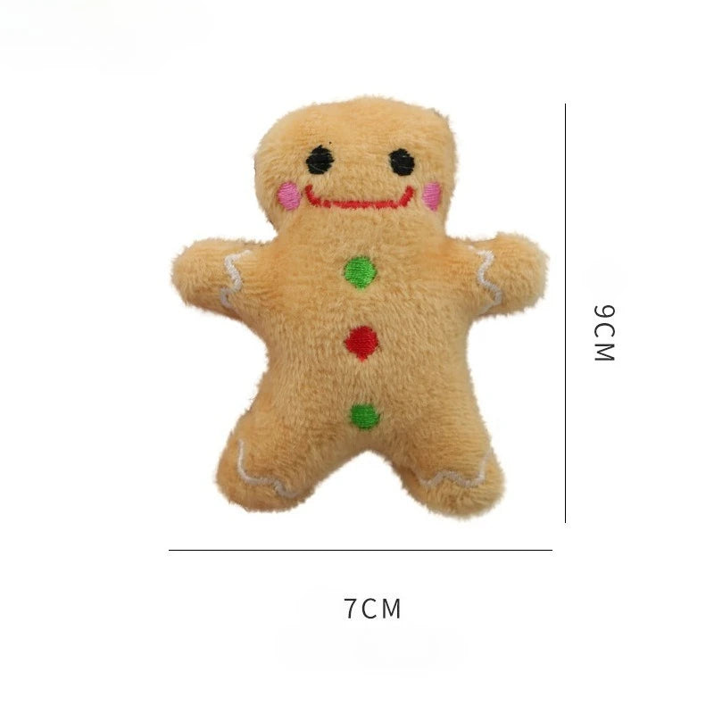 Christmas Plush Pet Toys — Santa, Reindeer & Gingerbread | PetGoodsUK
