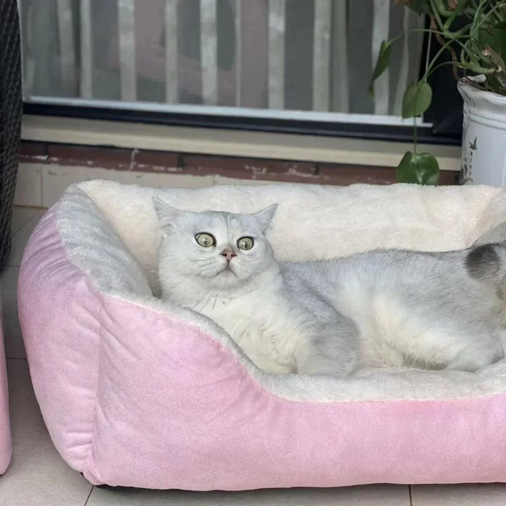 Soft Plush Pet Bed — Cosy Cushion for Cats, Kittens & Small Dogs