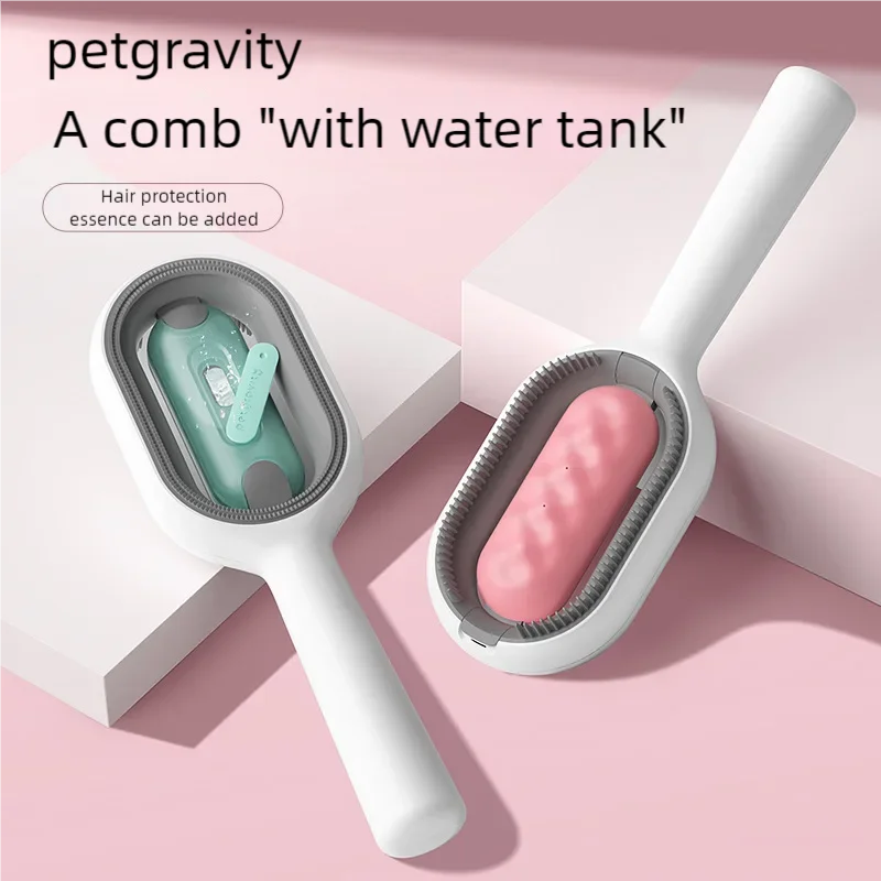 Pet Grooming Brush with Water Tank
