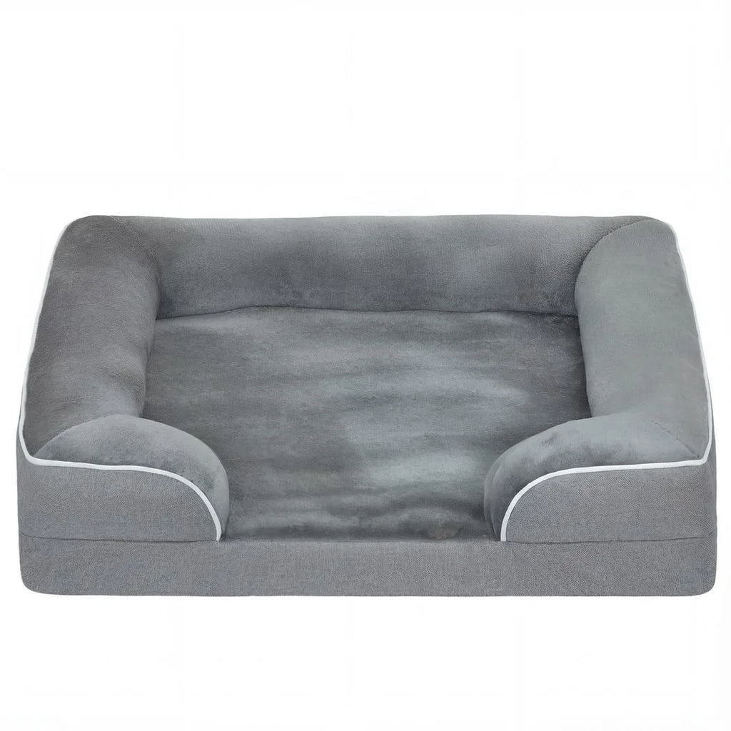 PawHut Dog Sofa Bed — Washable Orthopedic Pet Bed, Grey