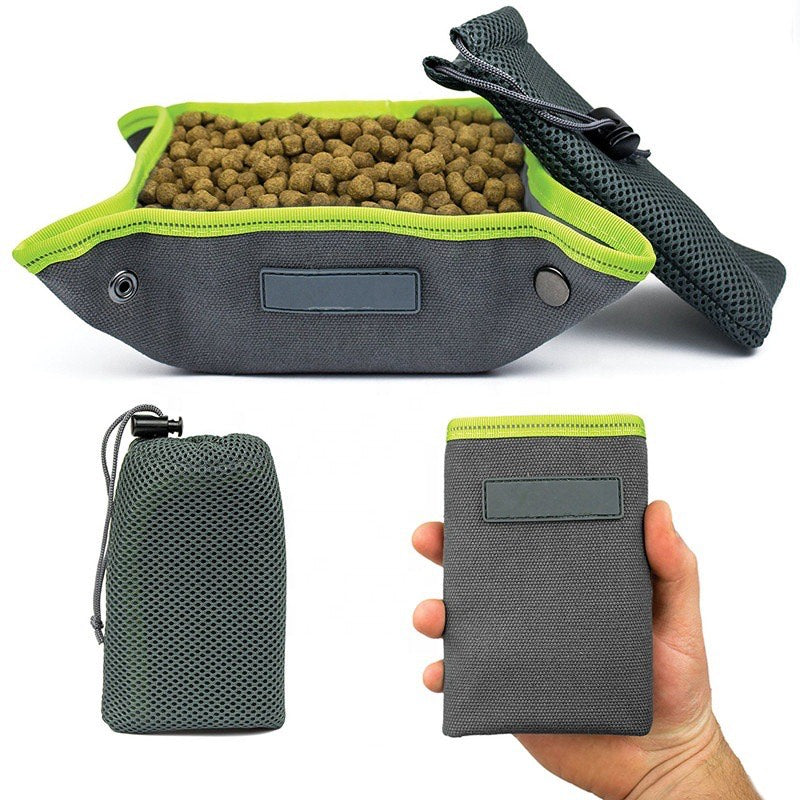 Folding Portable Travel Dog Bowl – Food & Water Container