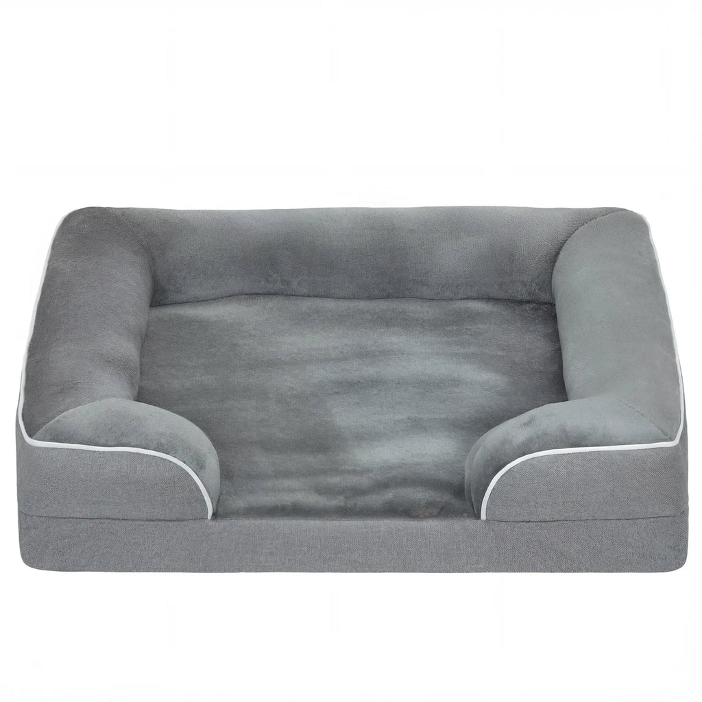 PawHut Dog Sofa Bed — Washable Orthopedic Pet Bed, Grey